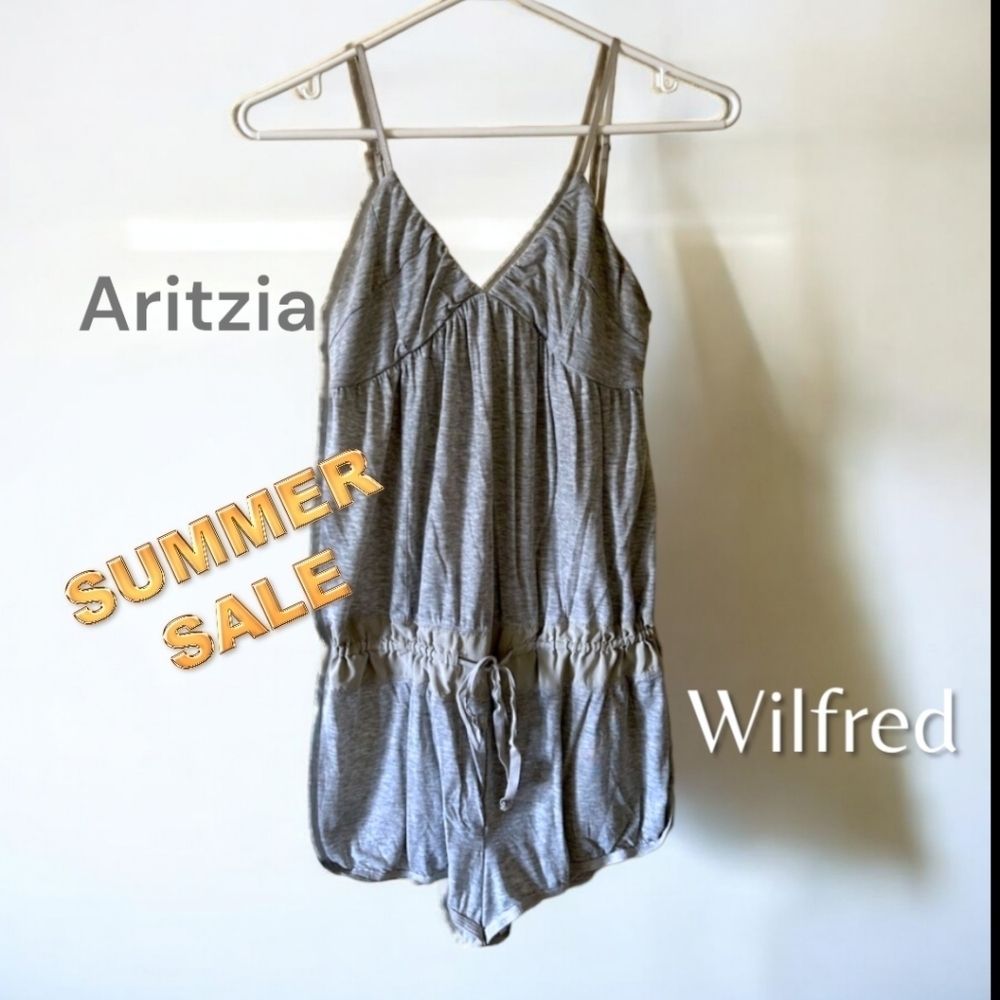 Aritzia Wilfred Free Heathered Grey Look Romper - Size Medium